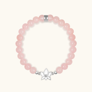 Renewed Inspiration Rose Quartz Lotus Bracelet