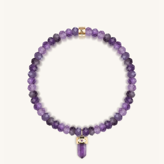Soothing Power - Amethyst Evil Eye Pointer Bracelet