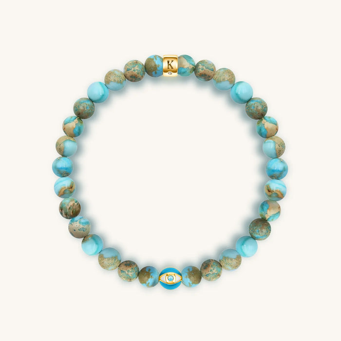 Divine Healing Turquoise December Birthstone Evil Eye Bracelet