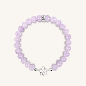 Peace and Purity Lavender Jade Lotus Bracelet