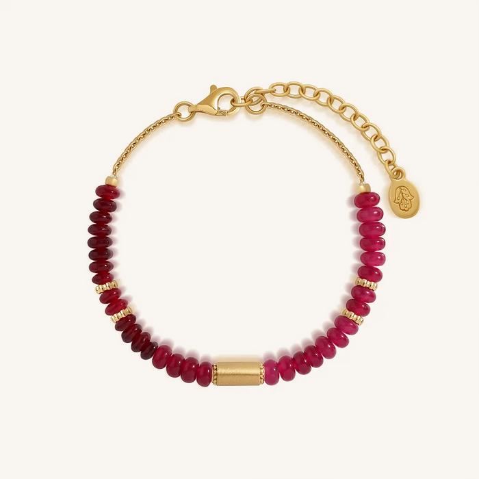 Inner Glow Garnet & Rhodolite Gold Bracelet