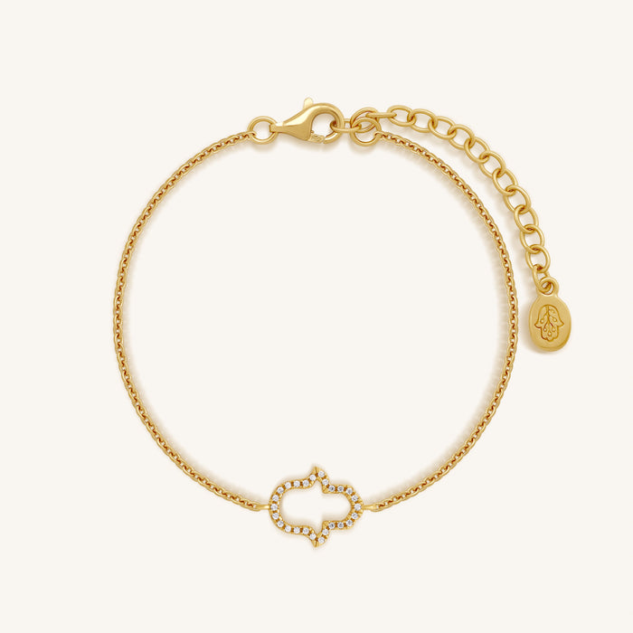 Golden Aura Hamsa Protection Gold Bracelet