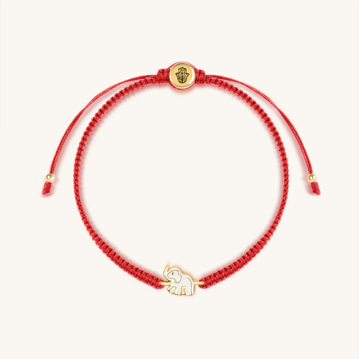 Ultimate Wisdom Elephant Charm Red String Bracelet