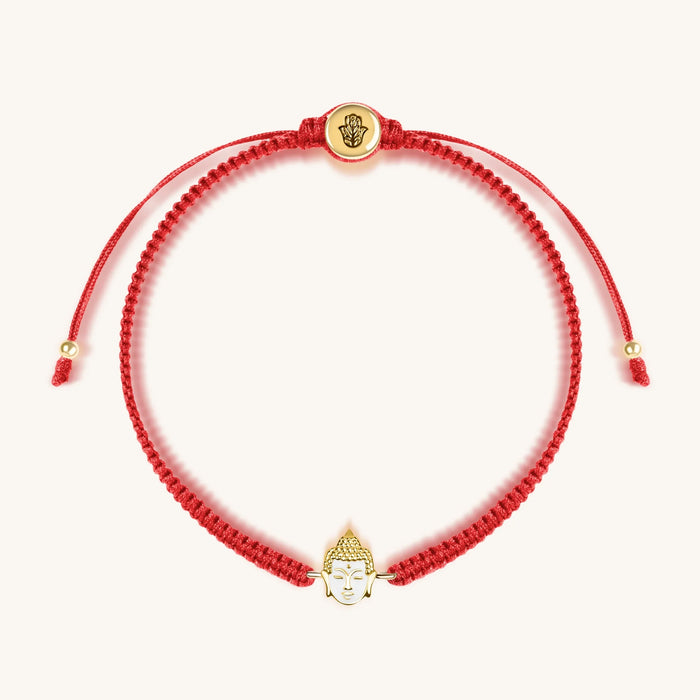 Harmonious Serenity Thai Buddha Red String Bracelet