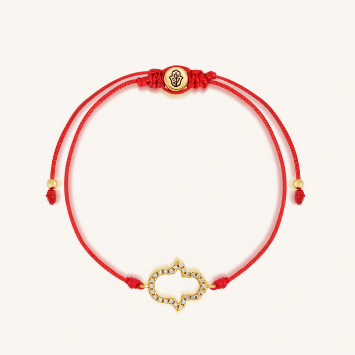 Infinite Guidance Hamsa Red String Bracelet