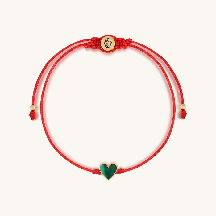 Lucky in Love Malachite Red String Bracelet