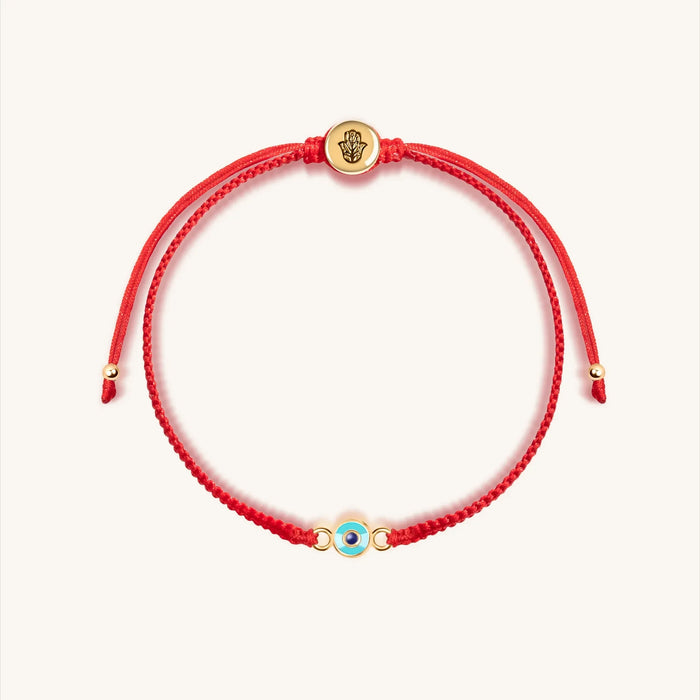 Safe Approach Red String Evil Eye Charm Bracelet