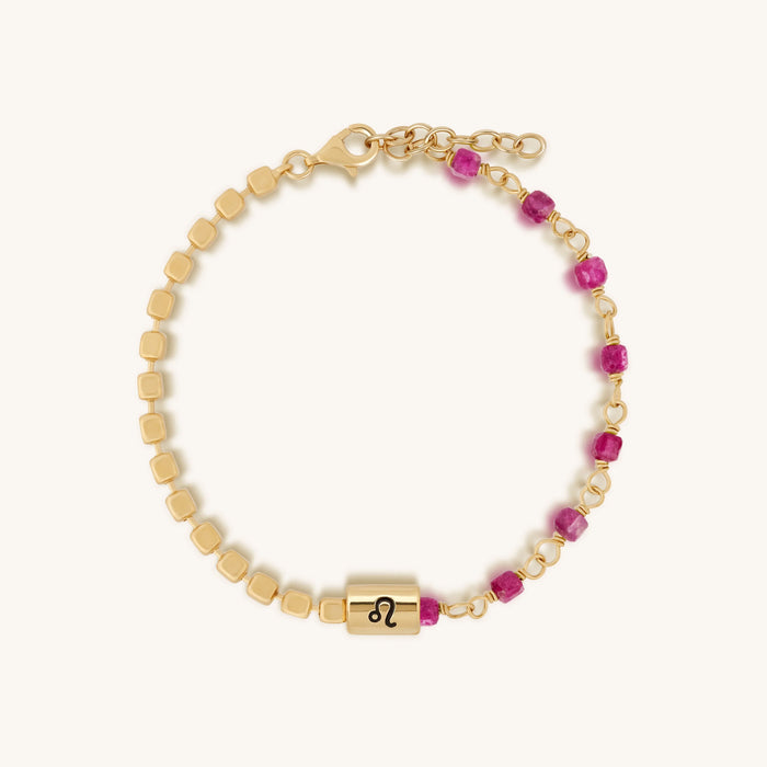Charming Vitality Leo Ruby Bracelet