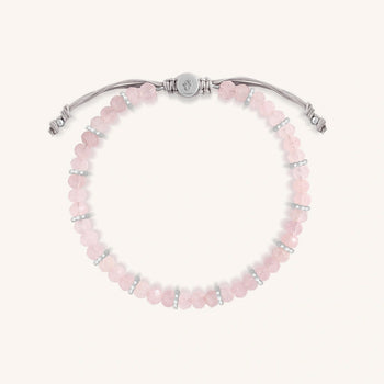 Heart’s Embrace Rose Quartz Drawstring Bracelet