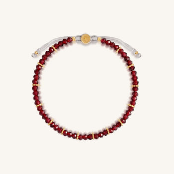Energy of Vitality Garnet Drawstring Bracelet