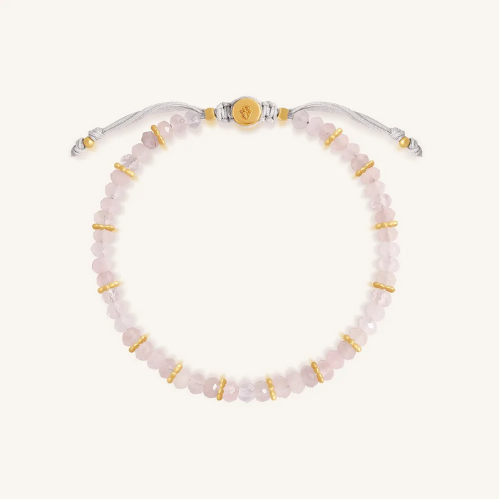 Energy of Love Rose Quartz Drawstring Bracelet