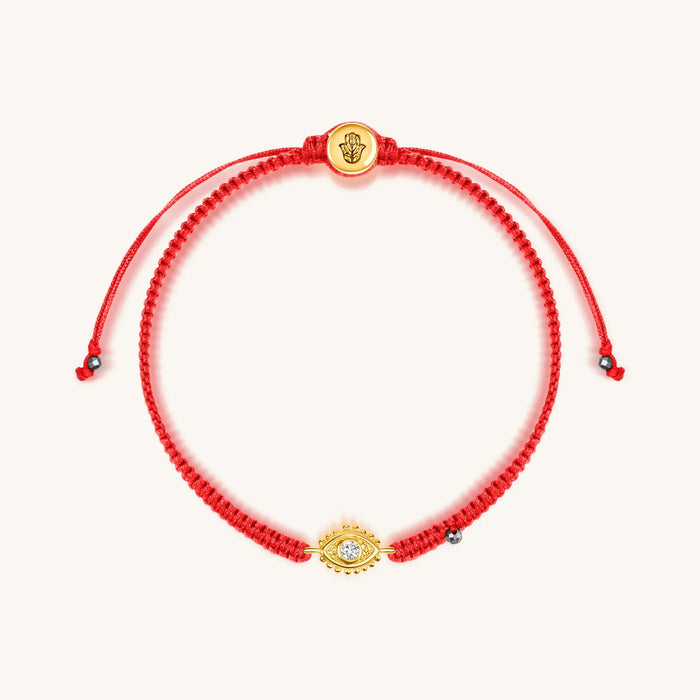 Powerful Protection Hematite Gold Evil Eye Red String Bracelet