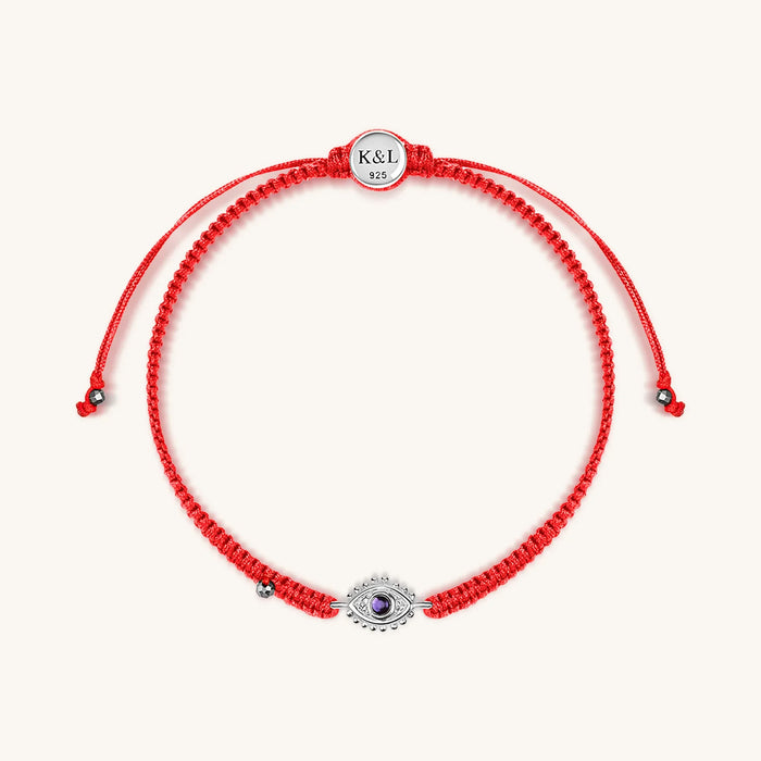 Calm Manifestor Red String Amethyst Evil Eye Bracelet