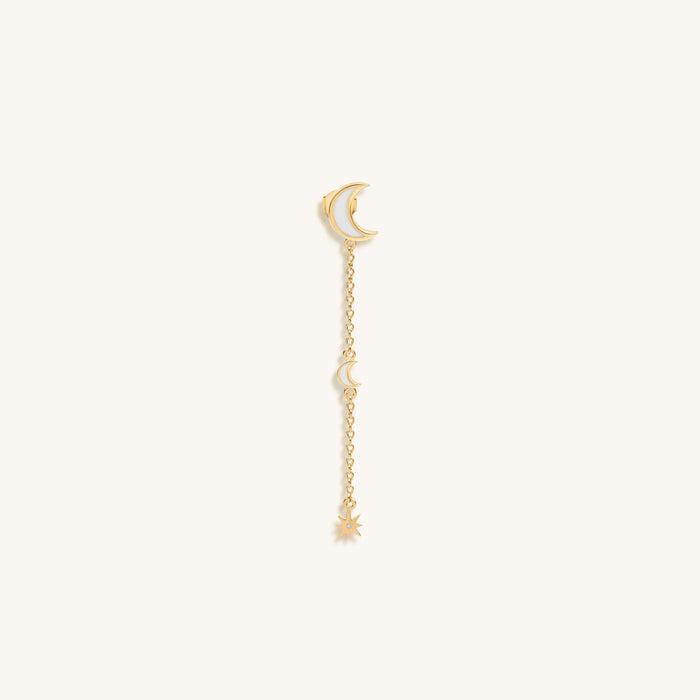 Light of Inspiration - Diamond Moon & Star Earring