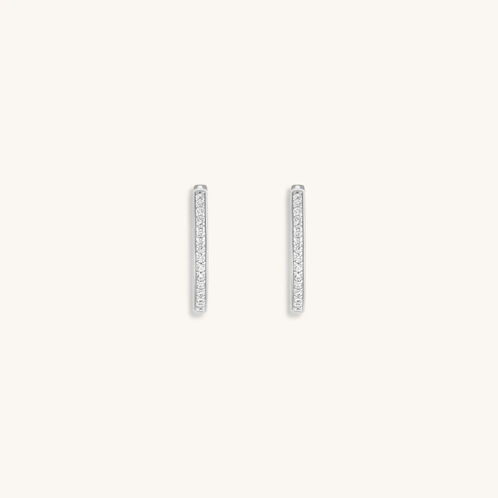 Sparkling Soul - Silver Hoop Earrings