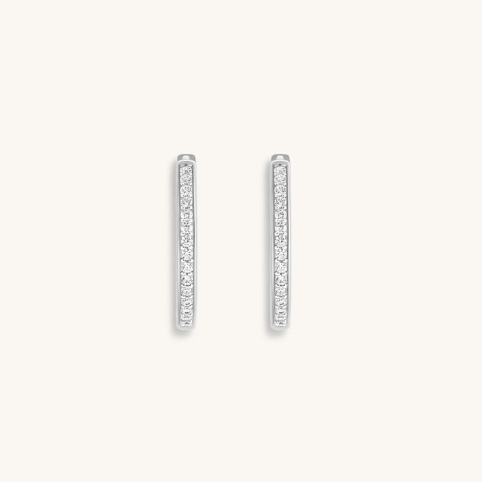 Wheel of Stars - Silver Hoop Earrings