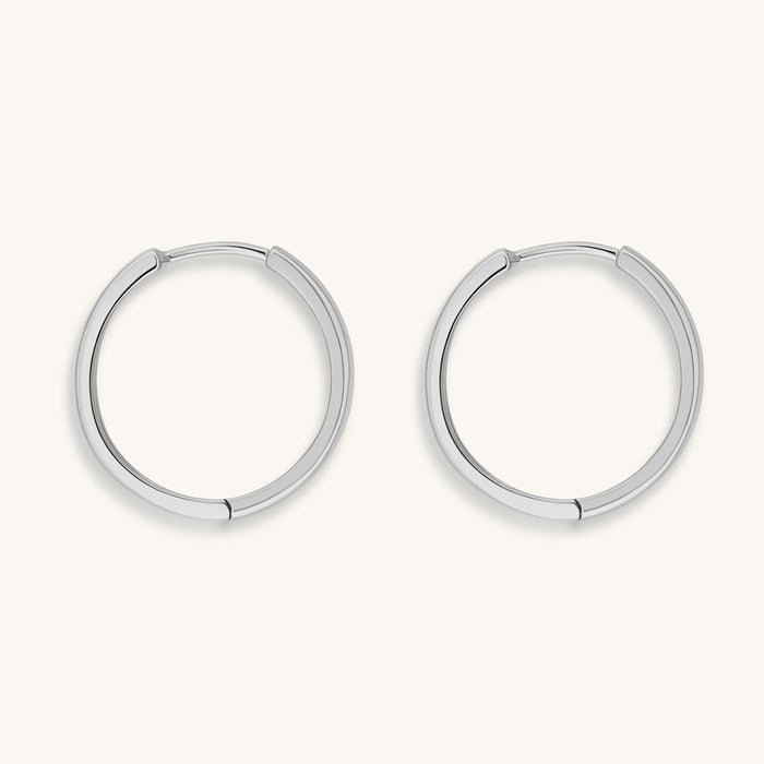 Eternal Circle - Silver Hoop Earrings