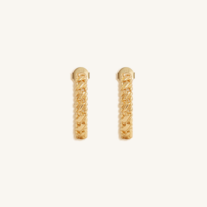 Infinite Golden Flow Hoop Earrings