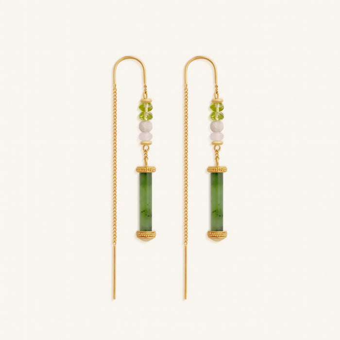 Renewed Radiance Multi-Stone Threader Earrings