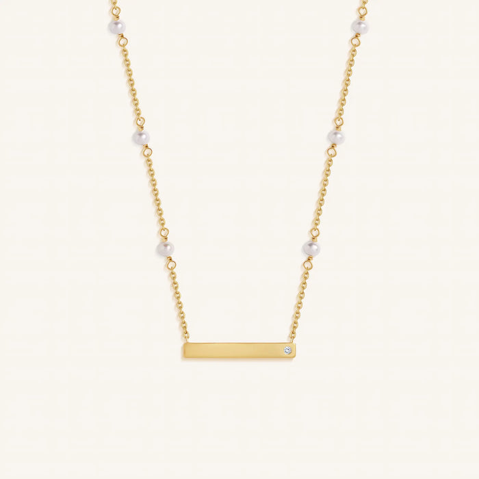 Treasured Intentions Pearl Engravable Necklace