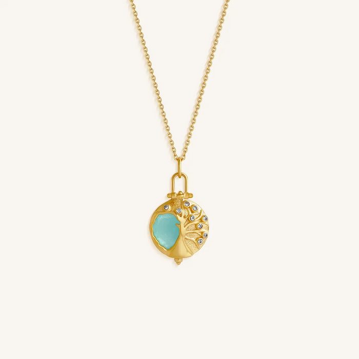 Rooted Blessings Chalcedony Tree of Life Necklace