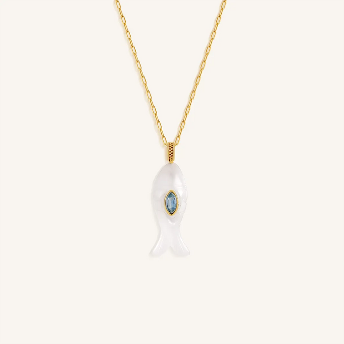 Ocean Whisper Blue Topaz Necklace
