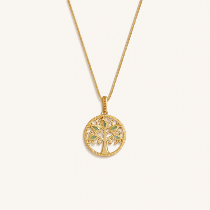 Essence of Growth Jade Tree of Life Necklace