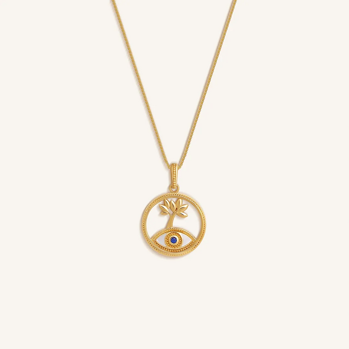Eternal Balance Tree of Life Sapphire Necklace