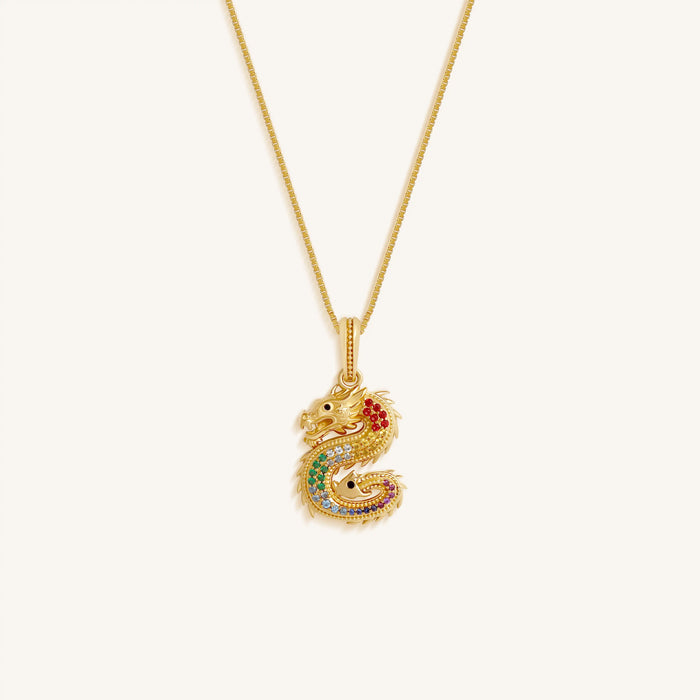 Limitless Spirit Dragon Multi-Stone Necklace