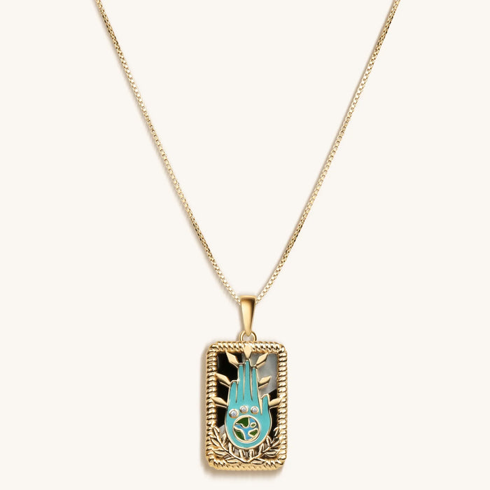 LIMITED EDITION - "The World" Tarot Card Necklace