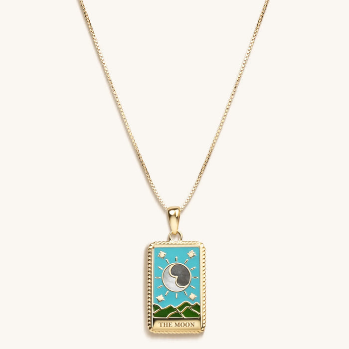 Divine Guidance - "The Moon" Tarot Card Necklace