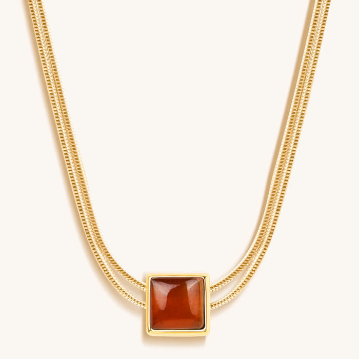 Renew & Energize Garnet Evil Eye January Birthstone Necklace
