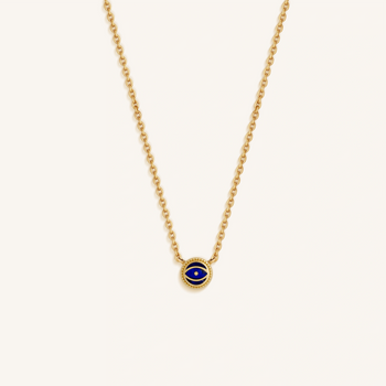 Midnight Horizon Lapis September Birthstone Gold Necklace