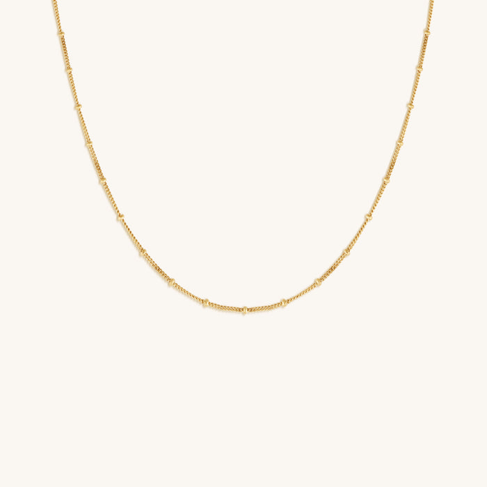 Endless Link Diamond Cut Gold Necklace