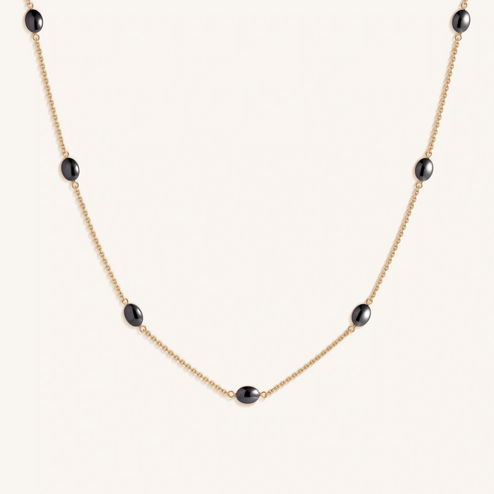 Tranquil Gleam Hematite Station Necklace