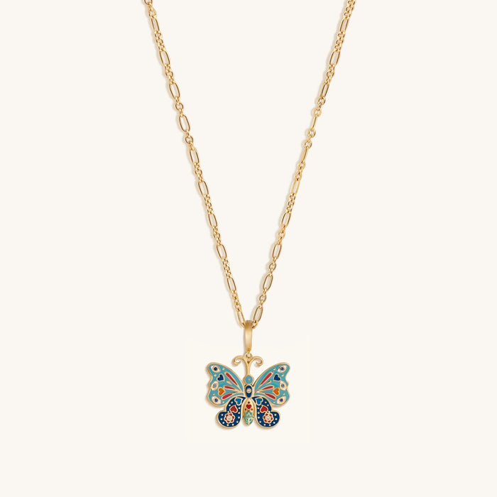 Vibrant Awakening Butterfly Charm Necklace