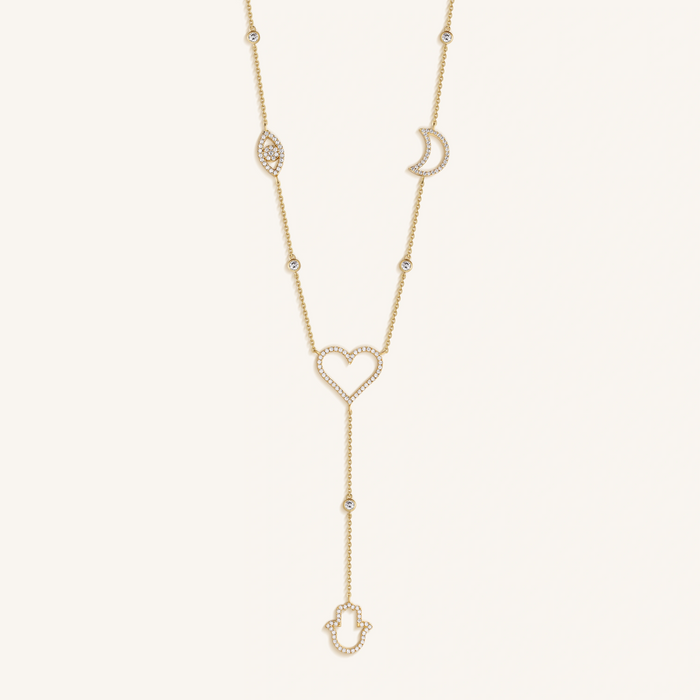 Radiant Harmony Multi-Charm Necklace