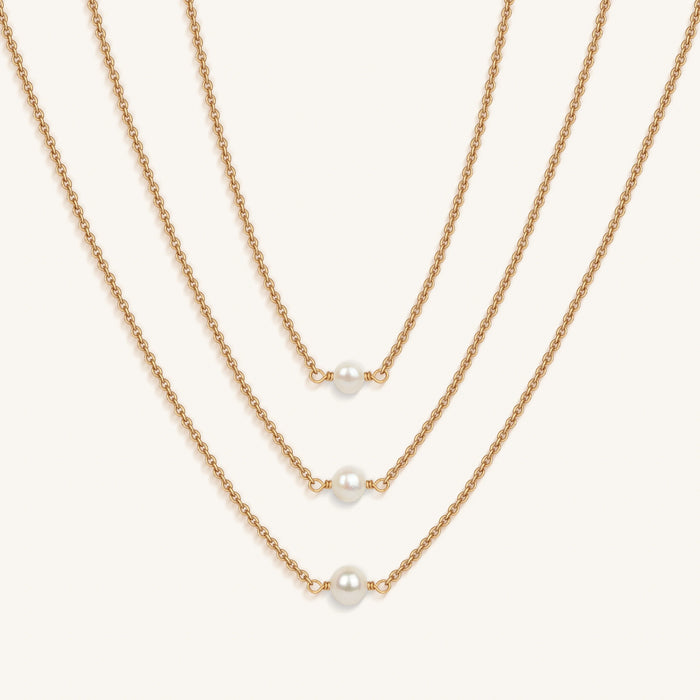 Dazzling Soul Triple Layer Pearl Necklace