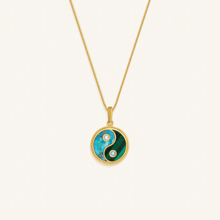 Balanced Energy Yin Yang Multi-Stone Necklace