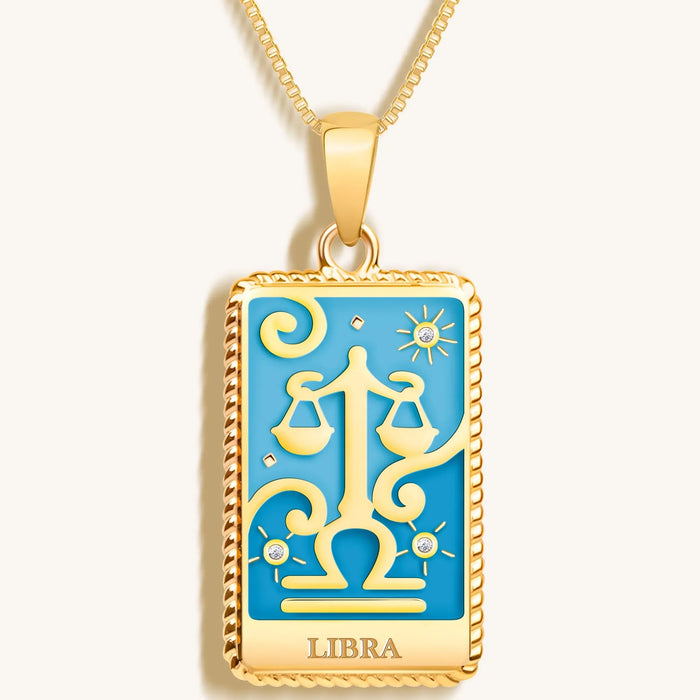 Balanced Growth - Libra Card Necklace