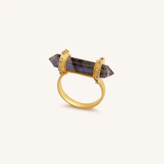 Inner Light Labradorite Crystal Ring