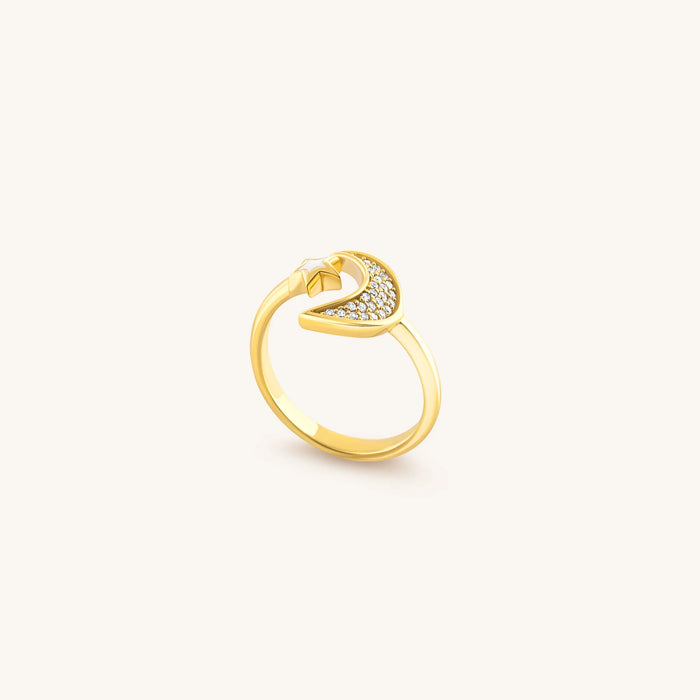 Intuitive Power Moon & Star Ring