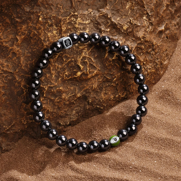 Vibrational Reset - Hematite Evil Eye Bracelet
