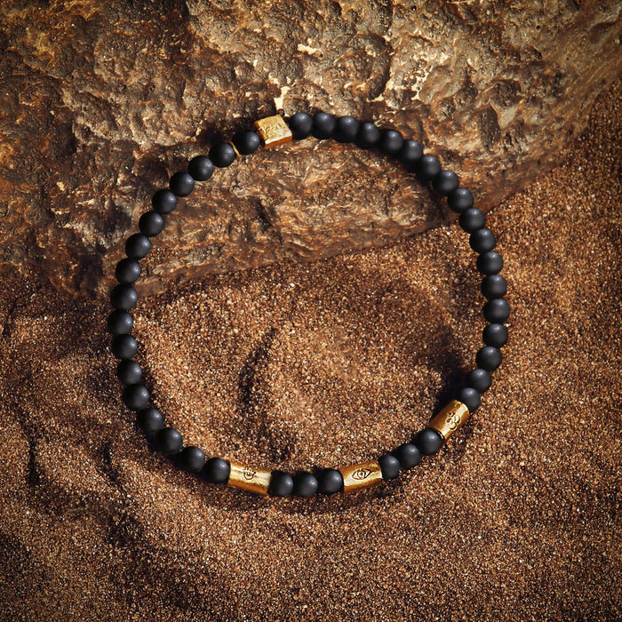 Karma and Luck Bracelet - Conscious Life - Triple Protection Matte Onyx Bracelet