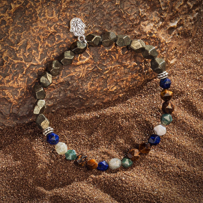 Karma and Luck Bracelet - Energy of Success - Pyrite Multi Stone Luck Bracelet
