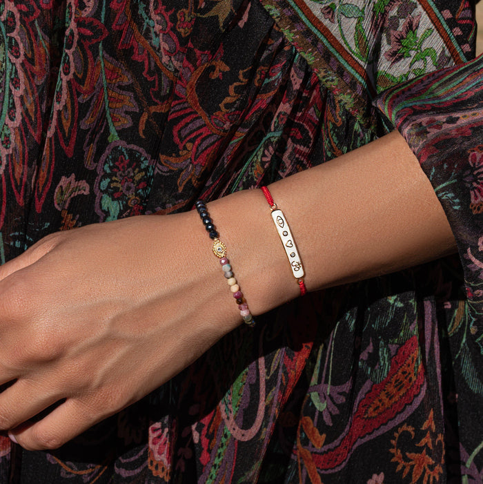 Karma and Luck Bracelets - Womens - Grounded in Love - Evil Eye Tourmaline Hematite Bracelet