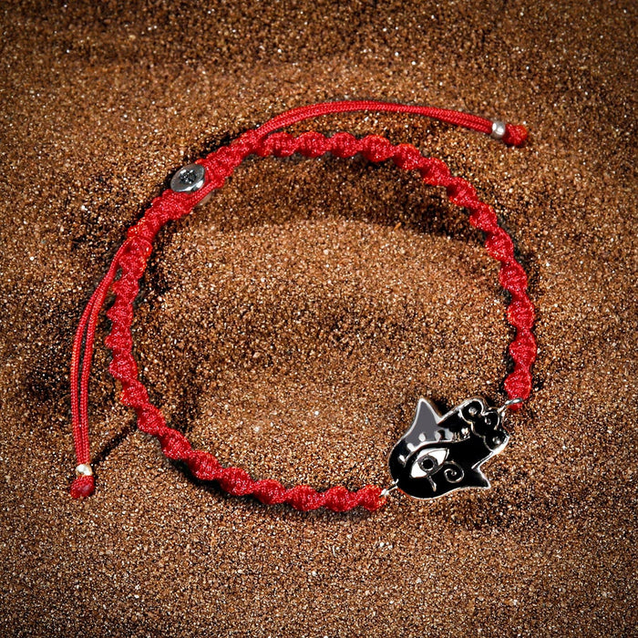 Karma and Luck Bracelet - Omnipresent Spirit - Hamsa Eye of Horus Red String Bracelet