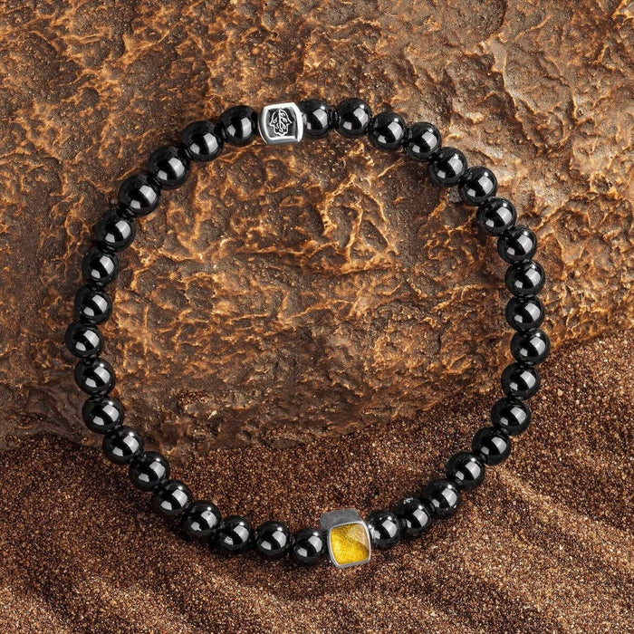 Karma and Luck Bracelets - Mens - Sunny Energy – November Birthstone Citrine Onyx Bracelet