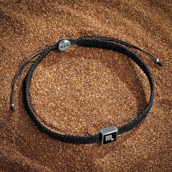 Karma and Luck Bracelets - Mens - Forgive and Forget-Black Enamel Scorpio Zodiac Bracelet