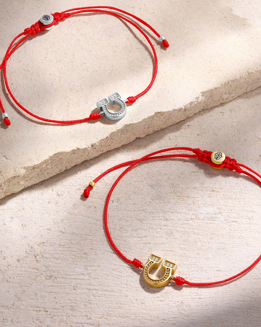 red strings in ray of light 